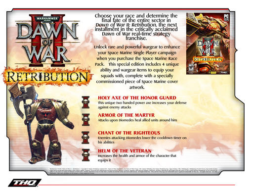 Warhammer 40,000: Dawn of War II — Retribution - [Новости] Предзаказ Retribution в Steam открыт.